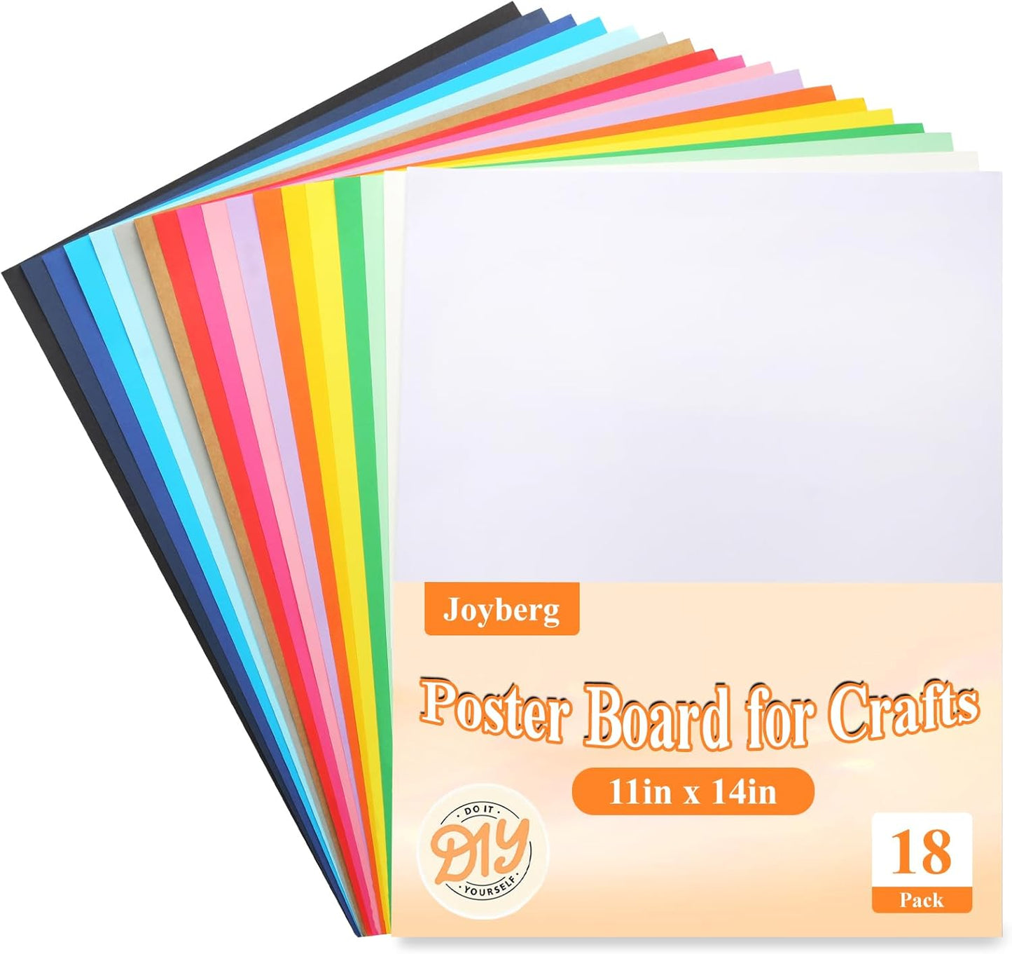 Joyberg 18Pack Poster Board, 11in x 14in White Poster Boards, Posterboard, Poster Board Paper for Crafts, DIY, Drawing
