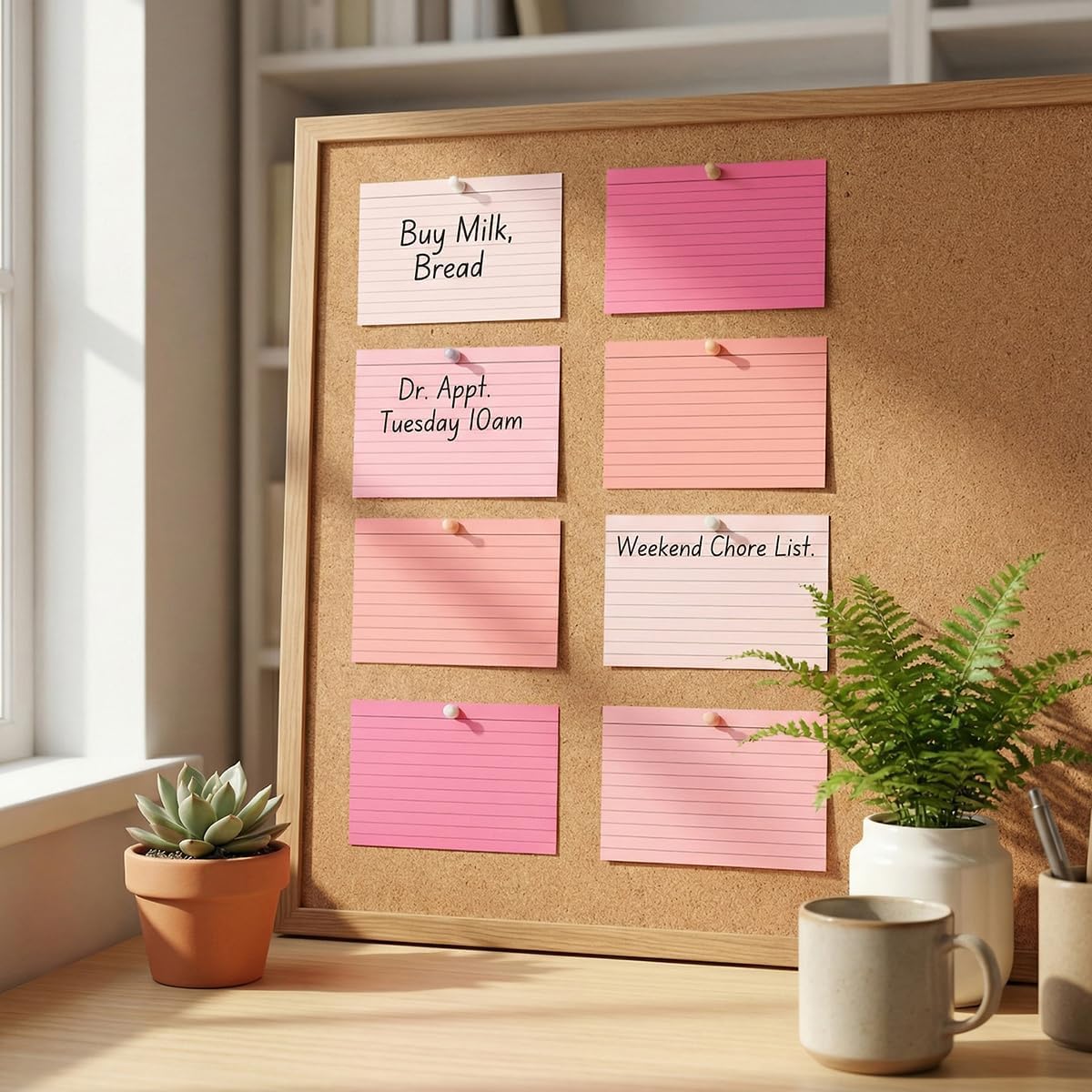 100 Sheets 3x5 Colored Ruled Note Cards Index Cards, 250 GSM Heavy Flashcards, 5 Brown