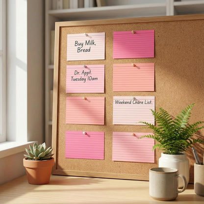 100 Sheets 3x5 Colored Ruled Note Cards Index Cards, 250 GSM Heavy Flashcards, 5 Brown