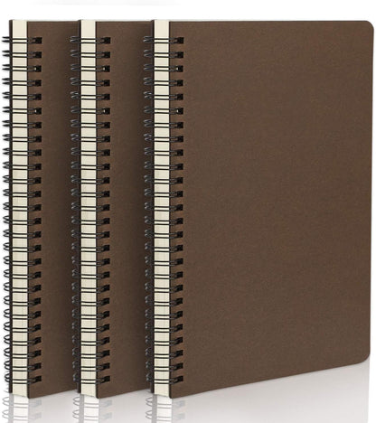 EUSOAR Spiral Notebook, A5 12packs 5.5"X8.3" 120 Pages Lined Travel Writing Notebooks Journal, Memo Notepad Sketchbook, Students College Office Business Subject Diary Ruled Book Journal-Black Cover