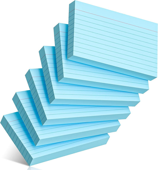 300 Count Colored Index Cards 3 x 5 Inch Ruled Index Cards, Flash Cards College Ruled for School, College, Office and Home Organization, Durable Study To Do List Note Cards with Ruled Lines