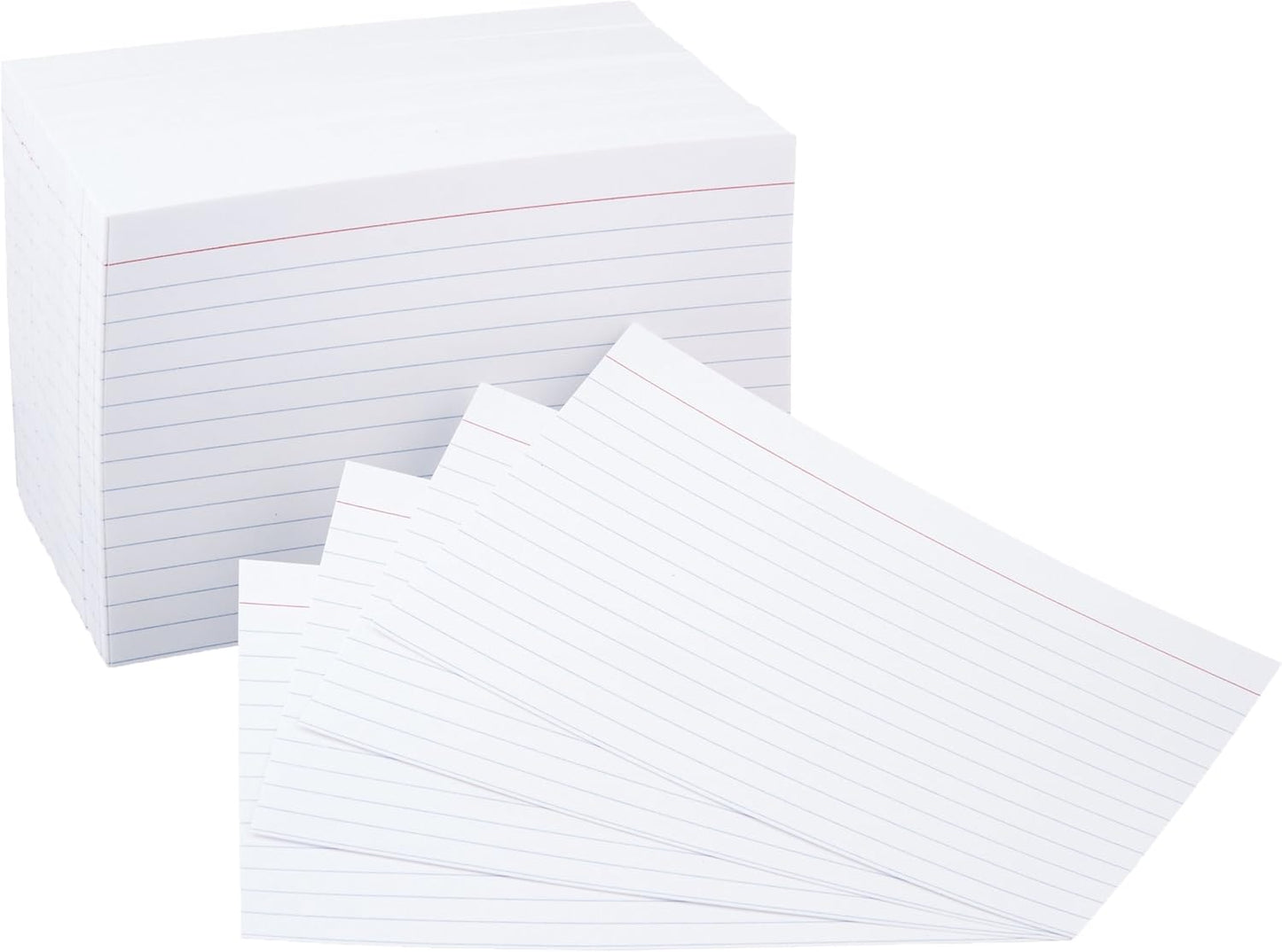 Amazon Basics Ruled Lined Index Cards for Study, Notes and Recipes, White, 3" x 5", 1,000 Count (10 Pack of 100)