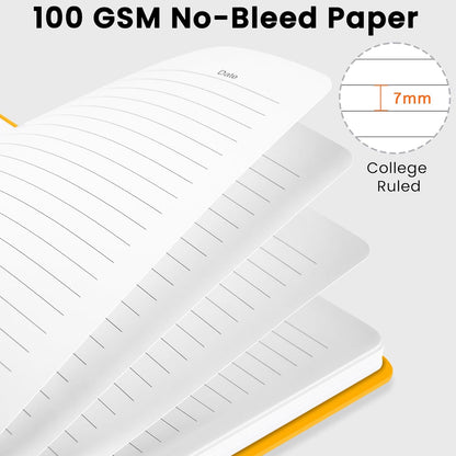 CICPAP Lined Spiral Journal Notebook, A5 College Ruled Notebook for Journaling, Note-Taking, and Daily Planning, Durable Hardcover with an Elegant Design, Purple