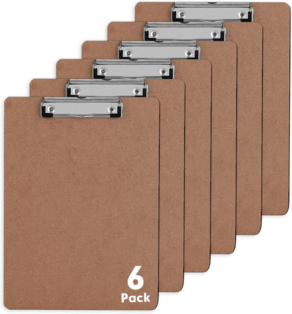 Clipboards, PANDRI 16 Pack Hardboard Office Clipboards, Low Profile Clip, Standard A4 Letter Size, Classroom Supplies, ECO Friendly
