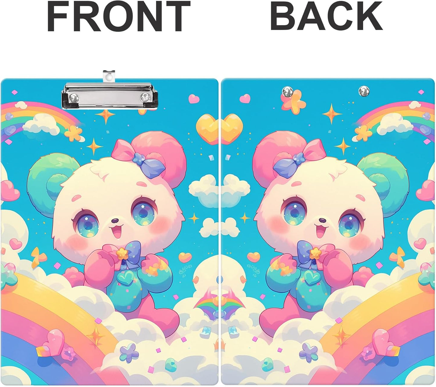 Fashion Clipboard, A4 Letter Size Wooden Decorative Clipboards for Teacher, Nurse, Doctor,Student and Kids, Cute Design for Standard Size 12.2" x 8.9" (C-Pink Purple Marble)