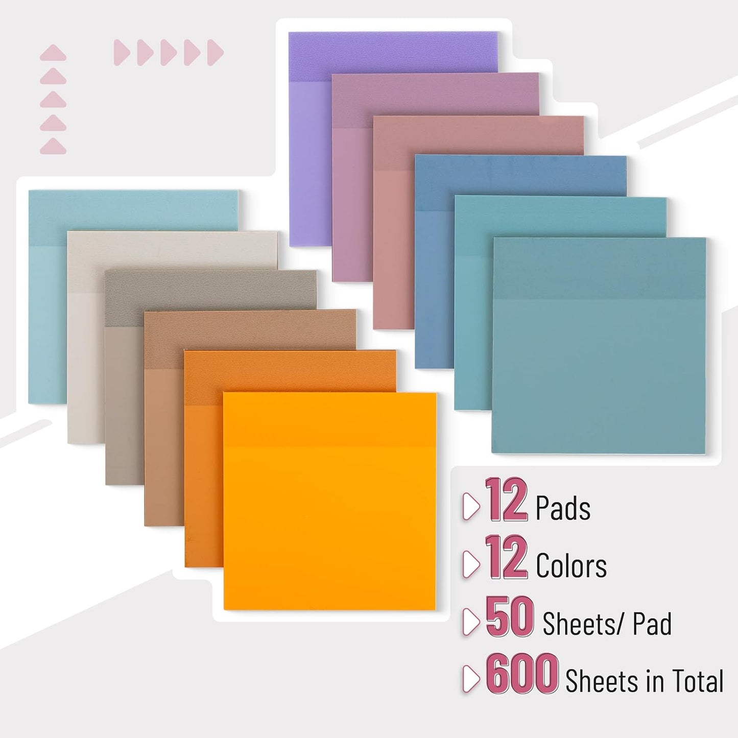 Mr. Pen- Transparent Sticky Notes, 3" x 3", 12 Pads, 600 Sheets, See Through Self-Adhesive Notes for Bible Journaling and Studying, Water-Resistant, Easy to Peel, Clean Removal