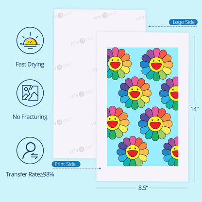 HTVRONT Sublimation Paper 8.5 x 11 inches - 150 Sheets Sublimation Paper Compatible with Inkjet Printer 120gsm