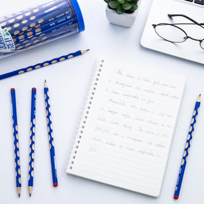 M&G 30pcs Triangular Pencils, 2B Pencils with Grip Correction, Wooden Graphite Pencils, Pre-Sharpened Break-Resistant, Suitable for Writing, Drawing, and Sketching
