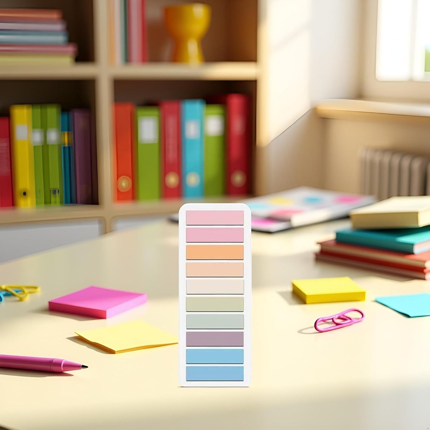 200 Pcs Sticky Index Tabs, Page Markers Notes Tabs Writable and Repositionable Book Flags Tabs Strip Index Tabs for Page Marking Classify File Self-Stick Notes (Orange)