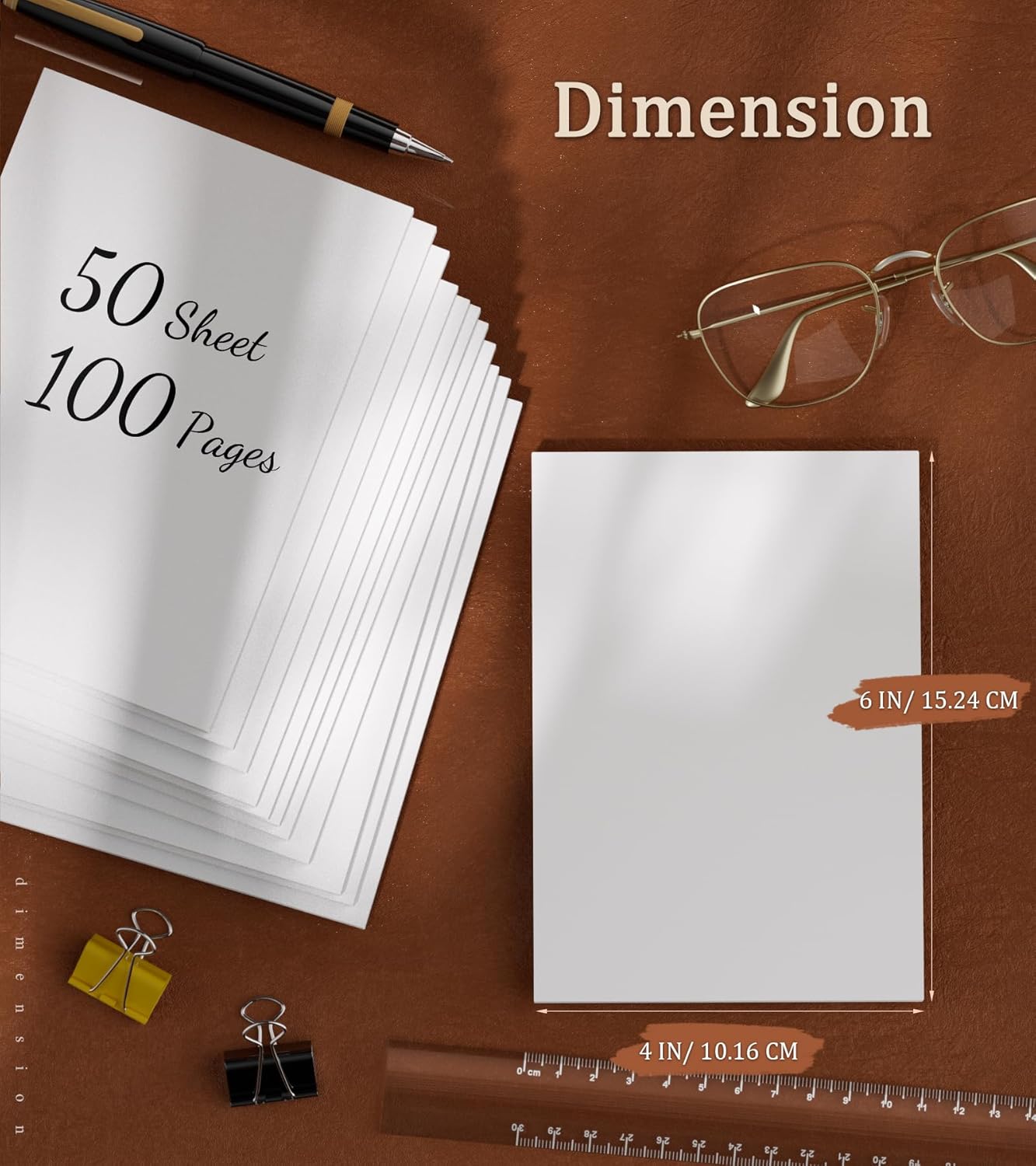 Notepads 3x5, 6 Pack Small Note Pads, Server Note Pad, Scratch Pads 3x5, Memo Pads White Paper, 50 Sheets per Blank Note pads 3''x5'', Small Writing Pads Pocket Notepads for Office School Home Supplies
