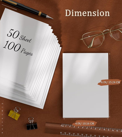 Notepads 3x5, 6 Pack Small Note Pads, Server Note Pad, Scratch Pads 3x5, Memo Pads White Paper, 50 Sheets per Blank Note pads 3''x5'', Small Writing Pads Pocket Notepads for Office School Home Supplies