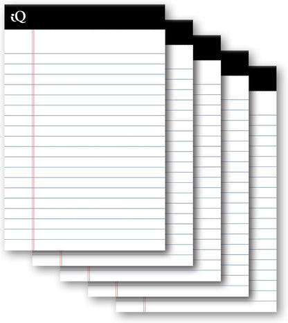 iScholar iQ Legal Pads, Canary, Wide Ruled, 8.5" x 11.75", 50 Sheets Per Pad, Pack of 3 Pads (98113)