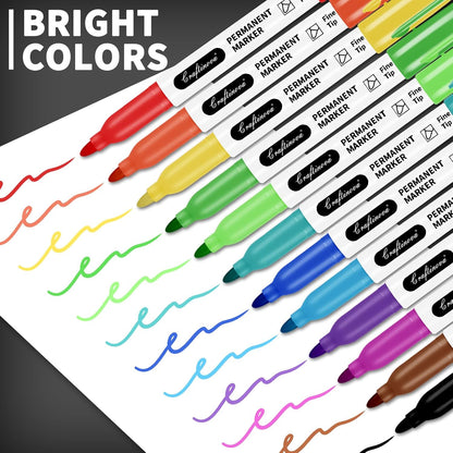 Black Ultra Fine Point Permanent Markers, Extra Fine Tip, Quick Drying and Waterproof, Fade Resistant Perfect on Paper, Glass, Metal, Plastic, Wood, Office & School Use, 30 Pack