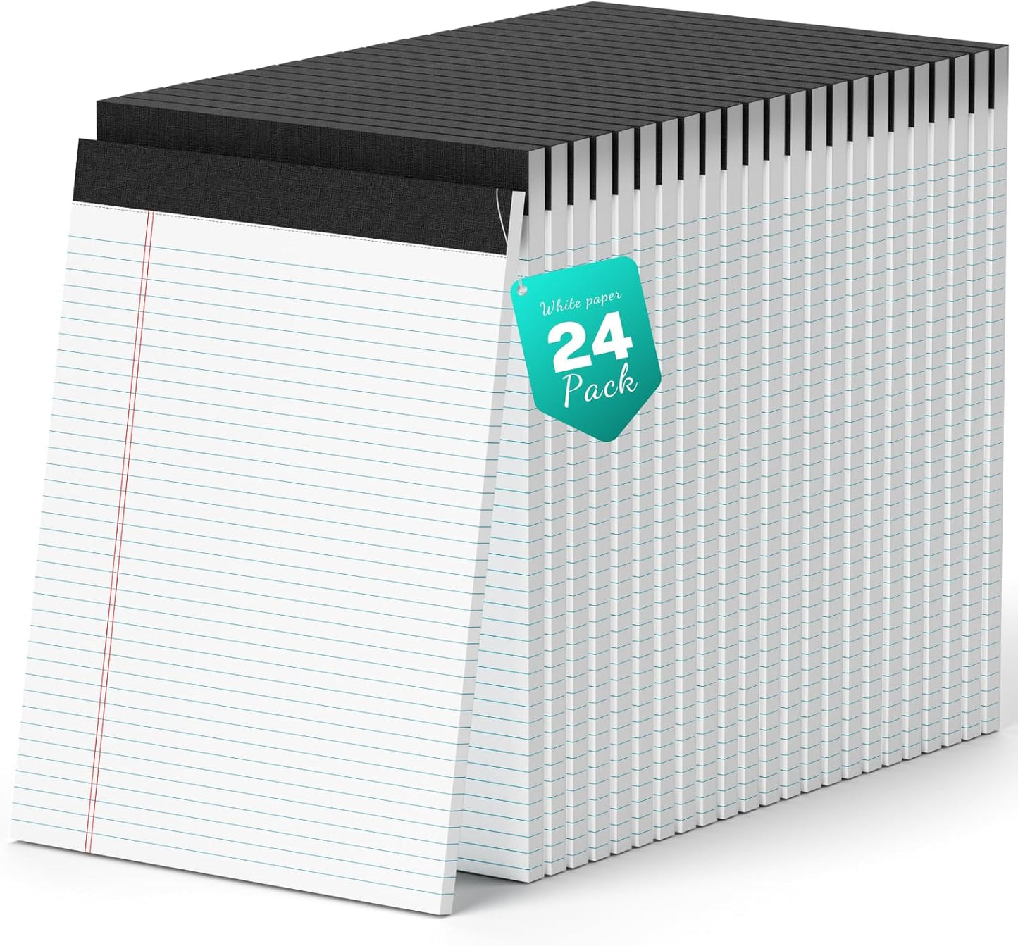 AILZFEI 12 Pack of Legal Pads 8.5 x 11.75 College Ruled Notebook White Paper Note Pad Narrow Ruled 30 Sheets Notepads Perforated Writing Pad Clear Print 8x11 Legal Pads Pads of Paper