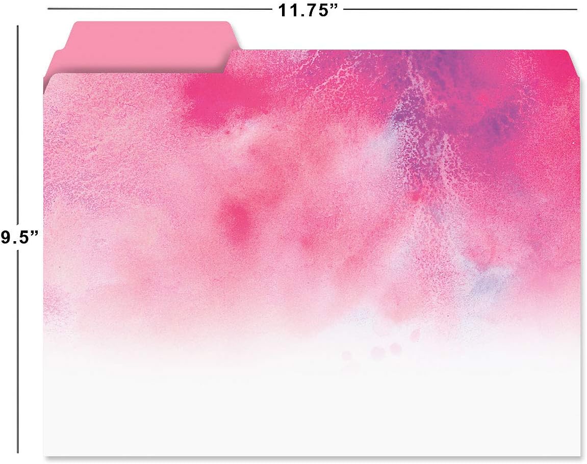 Current Floral Fun File Folders Value Pack - Bulk Set of 24, 6 Pretty Decorative Designs, 1/3 Cut Tabs, Heavy-Duty Paper Stock, Office Supplies for Home & Work, 9-½” x 11-¾” Letter Size
