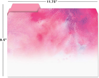 Current Floral Fun File Folders Value Pack - Bulk Set of 24, 6 Pretty Decorative Designs, 1/3 Cut Tabs, Heavy-Duty Paper Stock, Office Supplies for Home & Work, 9-½” x 11-¾” Letter Size