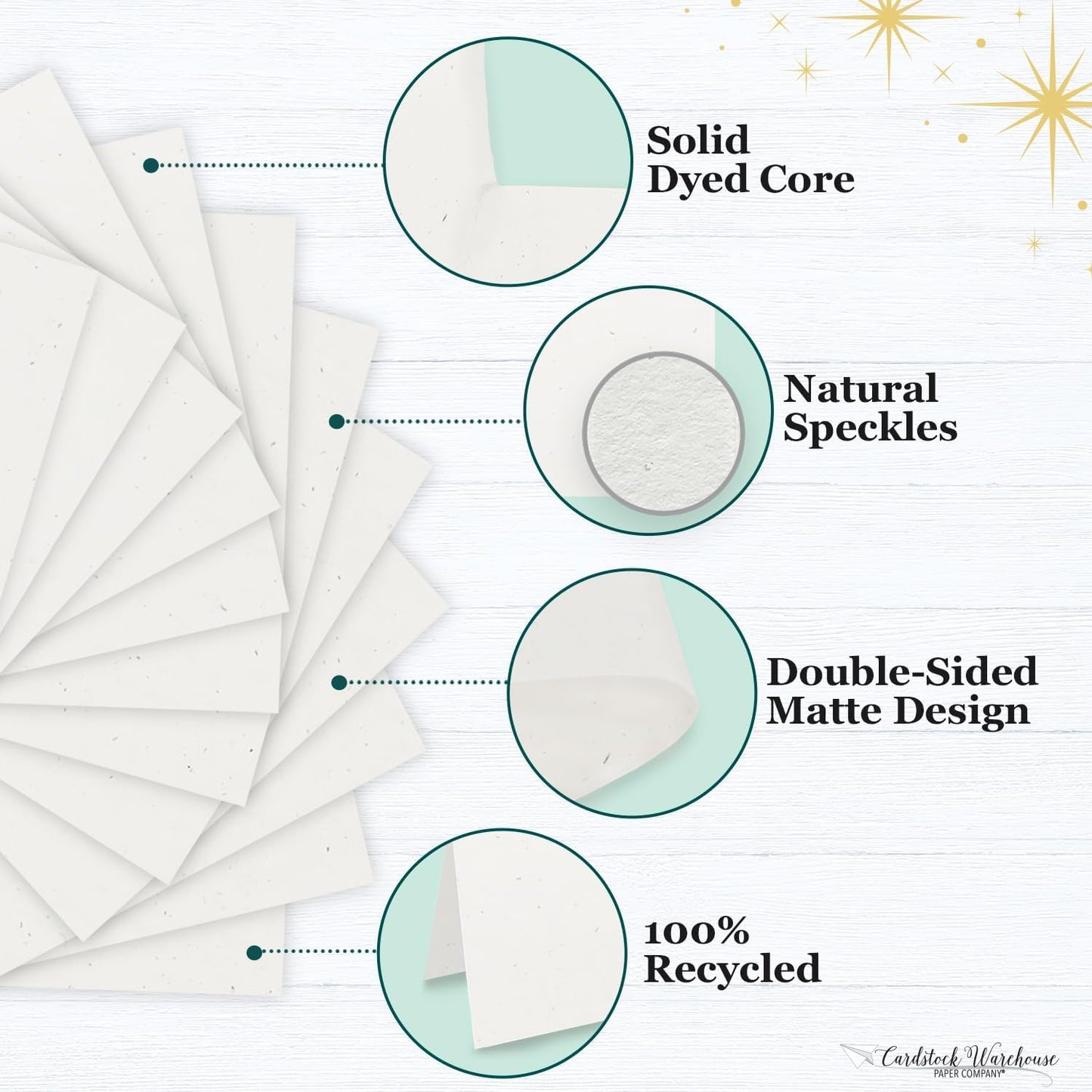 Cardstock Warehouse Speckletone Oatmeal Light Brown Card Stock Paper – 25 Sheets, 8.5 x 11", 80 lb/215 gsm – 100% Recycled, Premium Matte Finish for Cardmaking, Printing, Crafts & DIY Projects