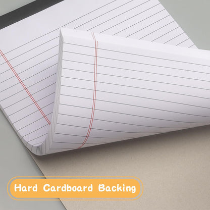ZZTX Legal Pads 8.5 x 11 Inch White Writing Notepad, Lined Writing Pads for Work Office School, 50 Sheets Per Pad, A4, 1 Pack