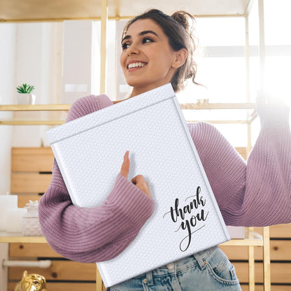 Fuxury Bubble Mailer 6x10" 100 Pack White Bubble Mailers Usable Size 6x9" Self Seal Padded Mailing Envelopes Opaque Bubble Padded Mailer for Small Business Mailing Jewelry Makeup Small Items