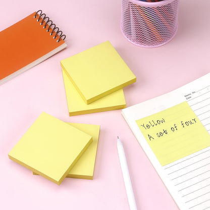 Sticky Notes 3x3 Self-Stick Notes Bright Colors Sticky Notes 4 Pads 100 Sheets/Pad (Yellow)