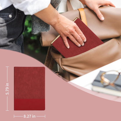 Lined Journal Notebook for Work College Ruled Note Book 5.79"x8.27"A5 PU Leather Daily Journaling 216 Pages for Women Men Writing Home School Supplies Business (Dark Green)
