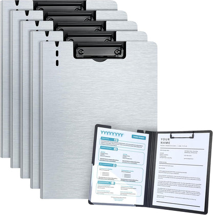 A4 Clipboard Folder,10 Pack Foldable Clipboards with Pocket for Business,Office,School or Restaurant (Black)