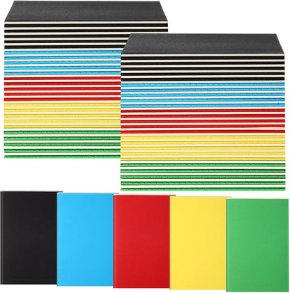 Mimorou 100 Pcs Journals Notebooks Bulk - Kraft Softcover A5 Small Notebooks 5.5 Inch x 8.3 Inch Notepads with 60 Page 30 Sheet for Writing Sketch Travel Office Supplies(Navy Blue,Lined)