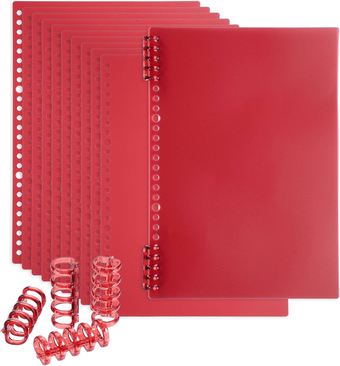 PATIKIL 12 Pack Binding Covers, A5(8.4x5.7 Inch) 22 Mil Plastic Notebook Covers Sheets with Binding Comb for Book Report Presentation, Light Blue