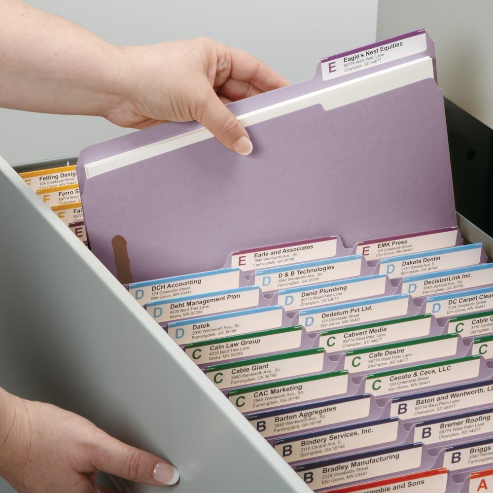 Smead Fastener File Folders, Reinforced 1/3-Cut Tabs, 2 Fasteners, Letter Size, Blue, 50 per Box (12040)