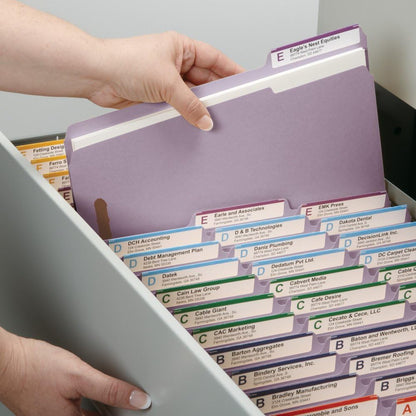 Smead Fastener File Folders, Reinforced 1/3-Cut Tabs, 2 Fasteners, Letter Size, Blue, 50 per Box (12040)