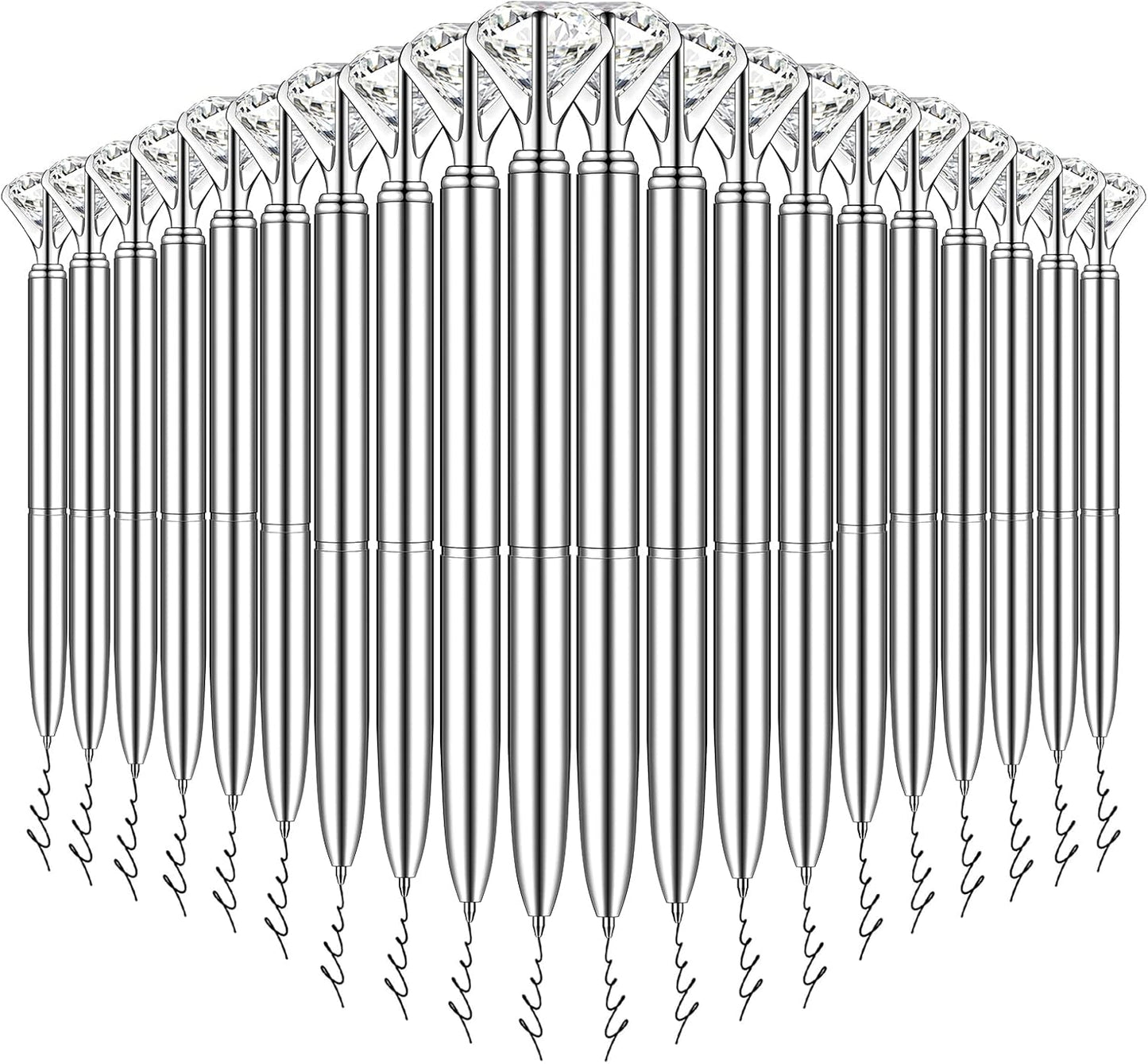 PASISIBICK 3.2 in Black Ink Ballpoint Pen Refills for Metal Diamond Pen(Pack of 20)