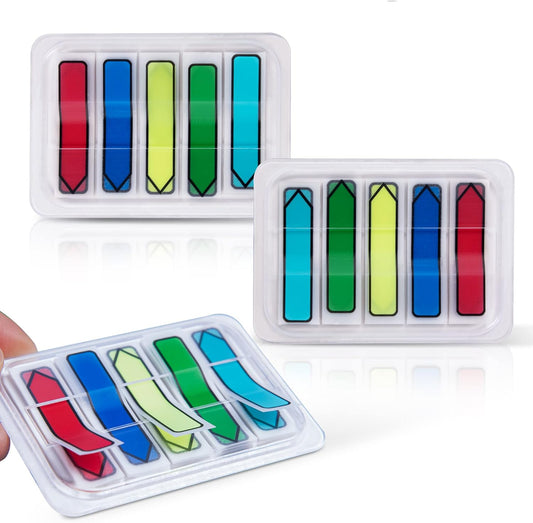 Golcellia Writable Sticky Tabs, 900 Pcs Transparent Sticky Page Marker Tabs for Document Organization, Teacher Supplies, Study Aids, Office Supplies, Colorful Tabs