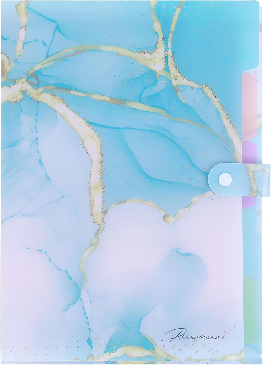 Forest Series Expanding File Folder Stylish Funky Cute Retro Document Organizer with Natural Scenes for Students,Teachers & Freelancers - Blue Butterfly