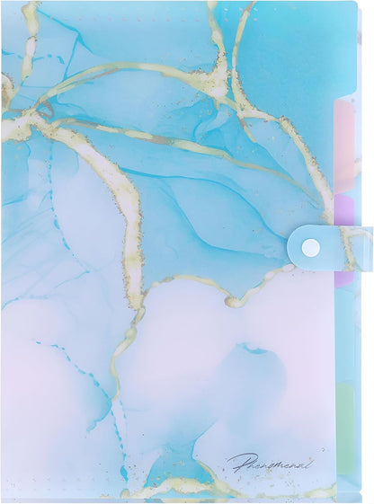 Forest Series Expanding File Folder Stylish Funky Cute Retro Document Organizer with Natural Scenes for Students,Teachers & Freelancers - Blue Butterfly