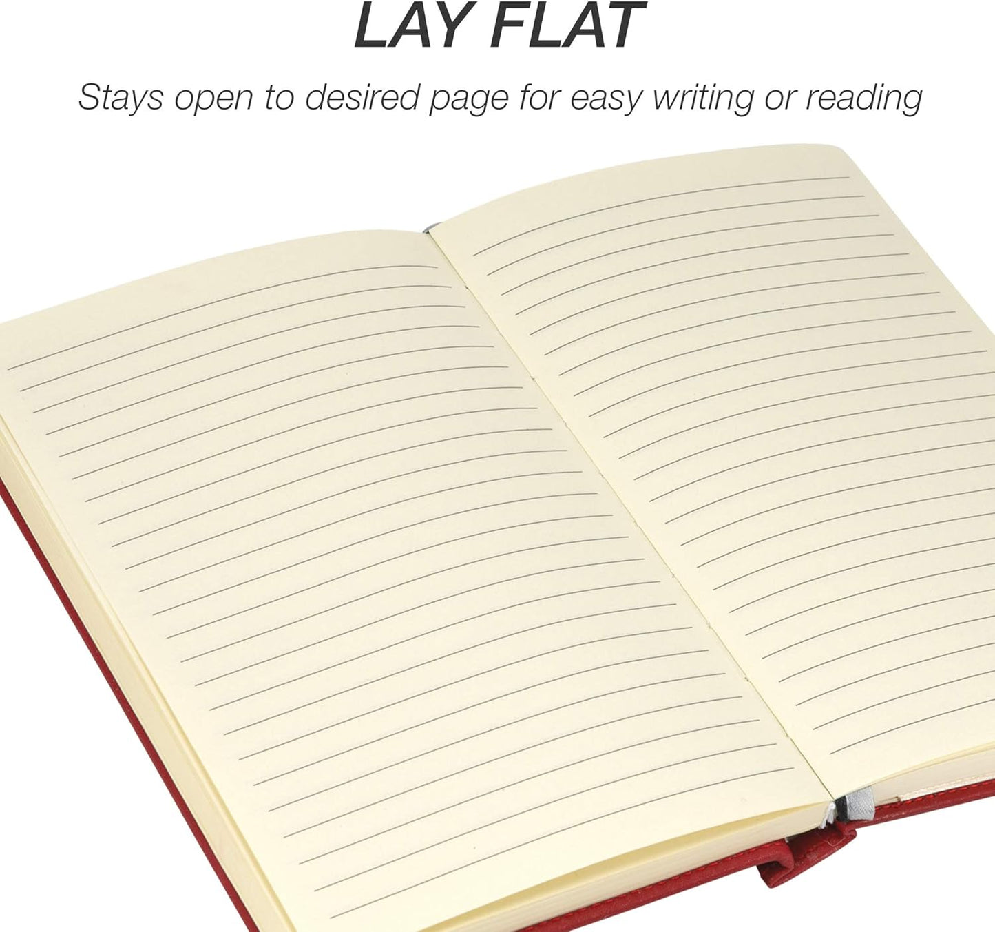Samsill Large Hardcover Notebook, 240 Lined Notebook Pages, Black, 7.5 x 10 Inch