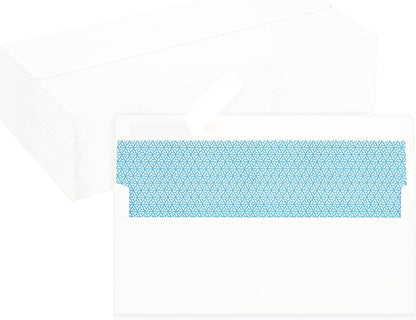 50 Pack #10 Business Envelopes, Sage Green Standard Envelopes Self Seal, Letter Size Mailing Envelopes for Checks Letters Invoices Statements Birthday Graduation Wedding, 4 1/8 x 9 1/2 Inch