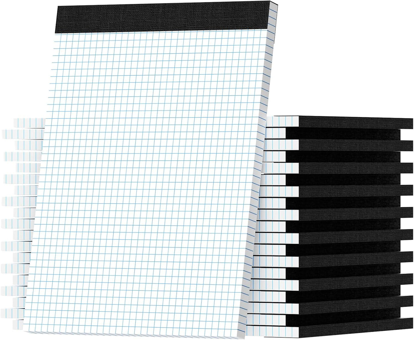 Graph Paper 8.5 X 11, 2 Pack, 4x4 Quad Ruled, Grid Paper Pad 8-1/2" X 11.75", Grid Pad 8.5 X 11.75, Engineering Notebook, Easy Tears Off, White 70 Gsm Graft Paper