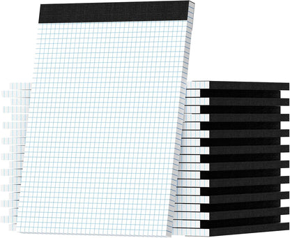 Graph Paper 8.5 X 11, 2 Pack, 4x4 Quad Ruled, Grid Paper Pad 8-1/2" X 11.75", Grid Pad 8.5 X 11.75, Engineering Notebook, Easy Tears Off, White 70 Gsm Graft Paper