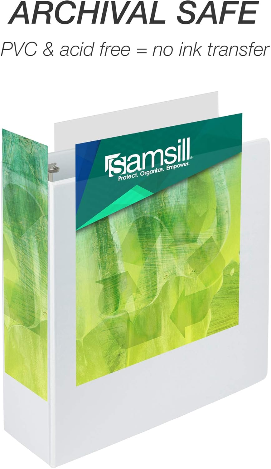 Samsill Plant-Based 2 Inch Durable Round Ring, View Binder, Eco-Friendly, USDA Certified Biobased, Single, Turquoise