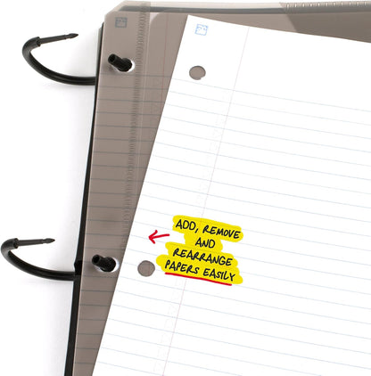 Five Star Flex Refillable Notebook + Study App 1 Inch O-Rings Binder with Pockets Tabs and Dividers, 220 Sheet Capacity, Includes 60 Sheets 8.5" x 11" College Ruled Paper, Prom Pink (293280R)