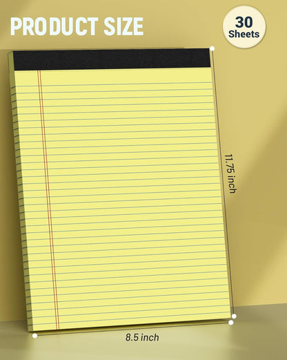 12 Pack Legal Pads 5x8 Inch Colorful Note Pads for Writing NotePads，Narrow Ruled Small Notepad 5x8 inch Legal Pad,30 Sheets Per Notebook Writing Pad for Study, Office, to-Do Lists(Multicolor)