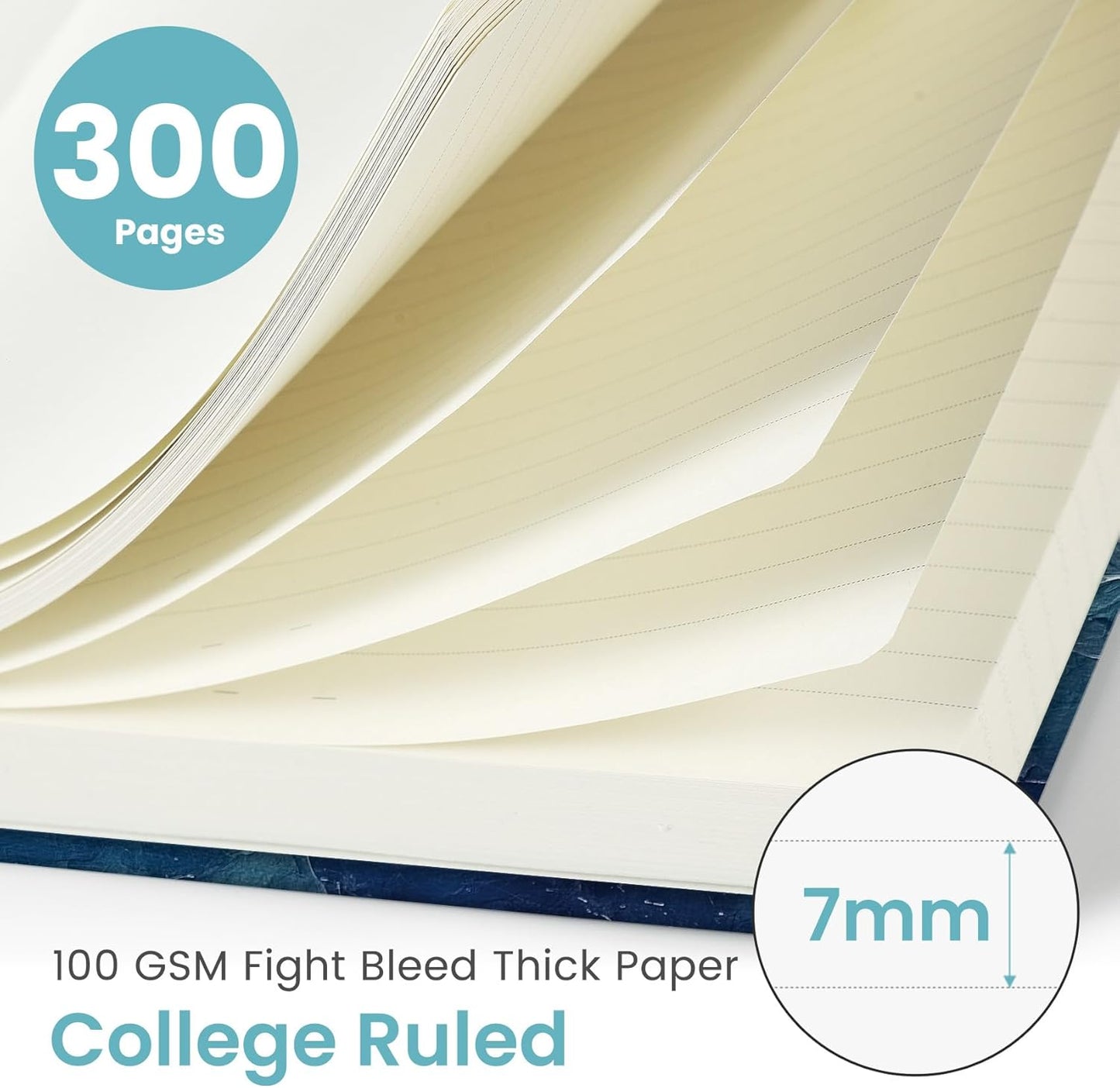 Lined Spiral Notebook Journal for Work, 300 Pages Thick B5 (7.1"x10") College Ruled Journal for Women & Writing, Hardcover Notebook for Note Taking, Perfect for Office Home School Supplies, Purple