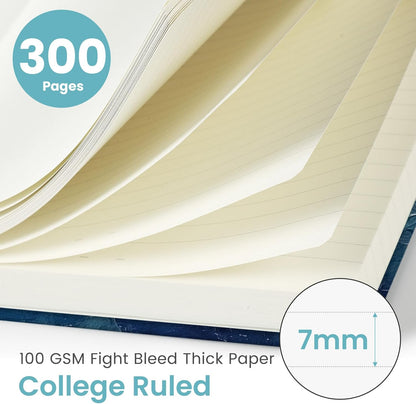 Lined Spiral Notebook Journal for Work, 300 Pages Thick B5 (7.1"x10") College Ruled Journal for Women & Writing, Hardcover Notebook for Note Taking, Perfect for Office Home School Supplies, Purple