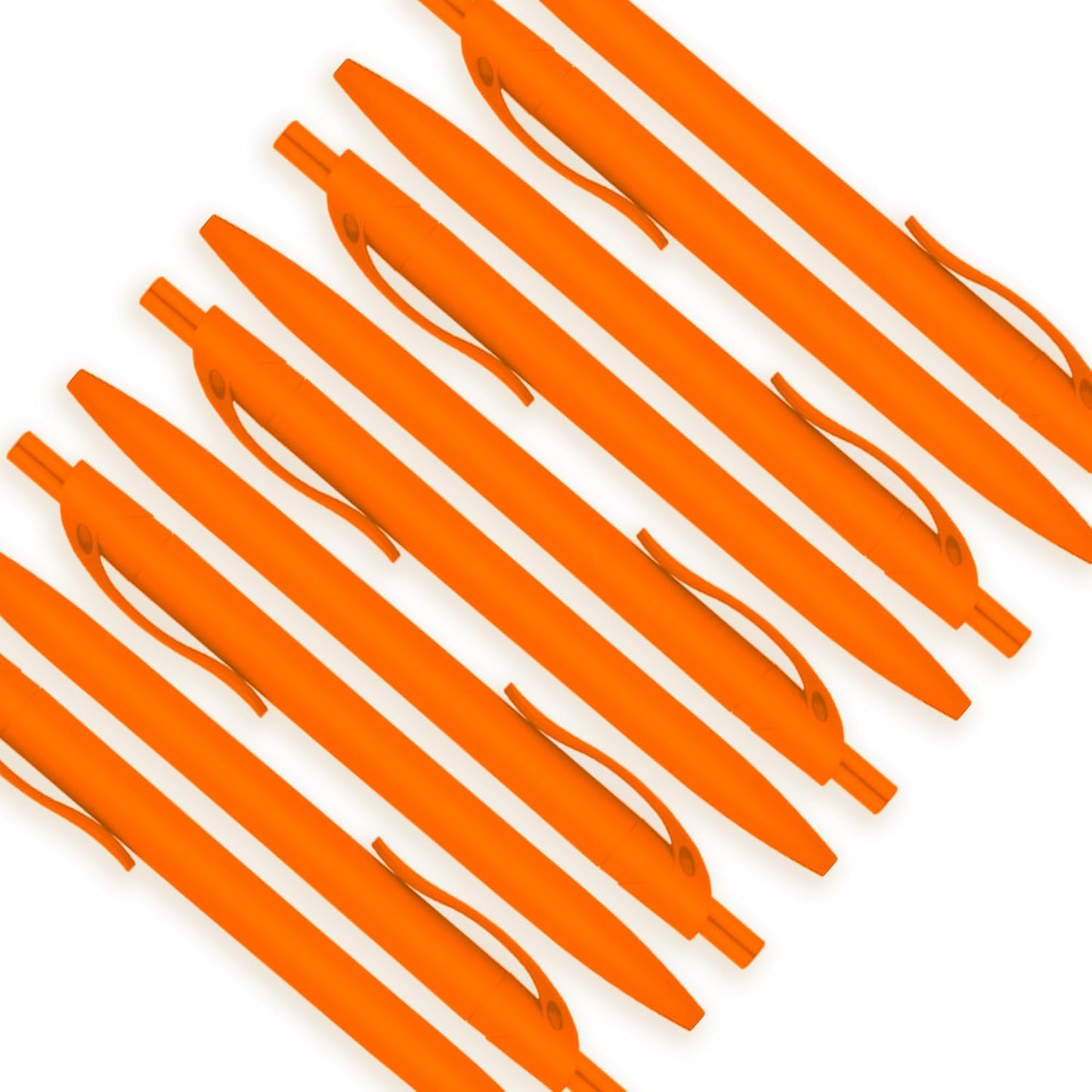 Deegtran 100 Pack No Bleed Black Barrel Click Pens, Wholesale Retractable Ballpoint, Medium Point, Smooth Ink, 1.0MM Black Ink