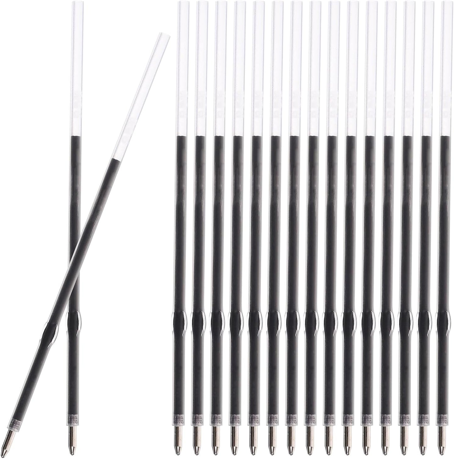 Retractable Ballpoint Pen Refills 30 Pieces 1mm, Medium Point 4.2 Inch Black Ink Refills Smooth Writing for Click Pens