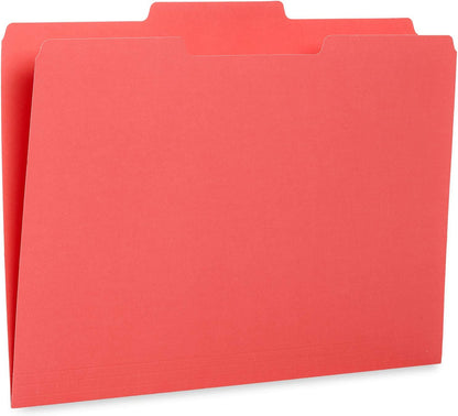 File Folder, 1/3 Cut Tab, Letter Size, Yellow, Great for Organizing and Easy File Storage, 100 Per Box