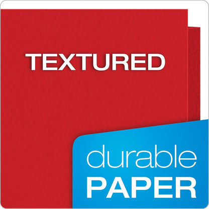 Oxford Twin-Pocket Folders, Textured Paper, Letter Size, Dark Blue, Holds 100 Sheets, Box of 25 (57538EE)