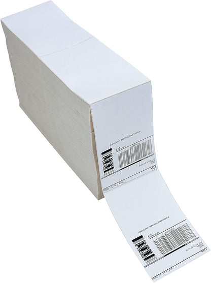 L LIKED 200 4x6 Thermal Labels Fanfold, Direct Thermal Shipping Labels - Perforated and Strong Adhesive