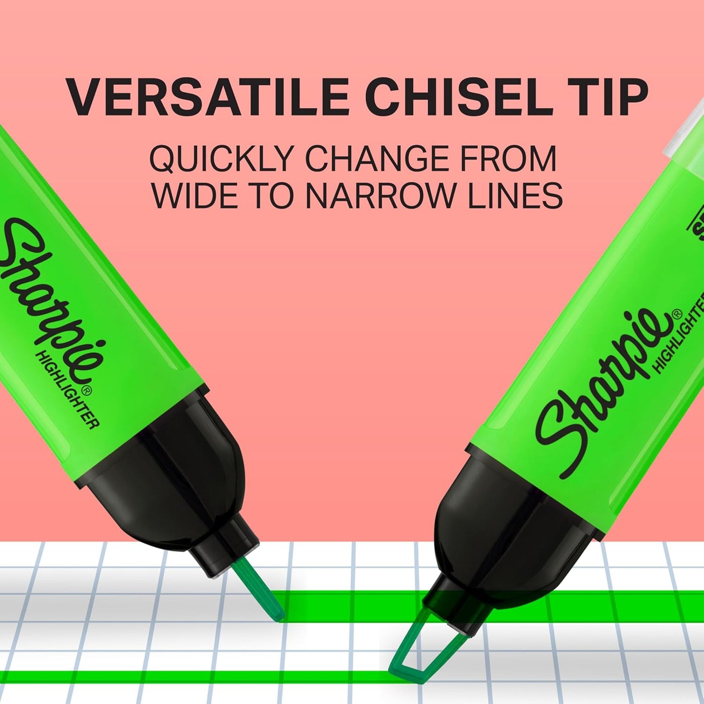 Sharpie Clear View Highlighters, Chisel Tip, 4 Count