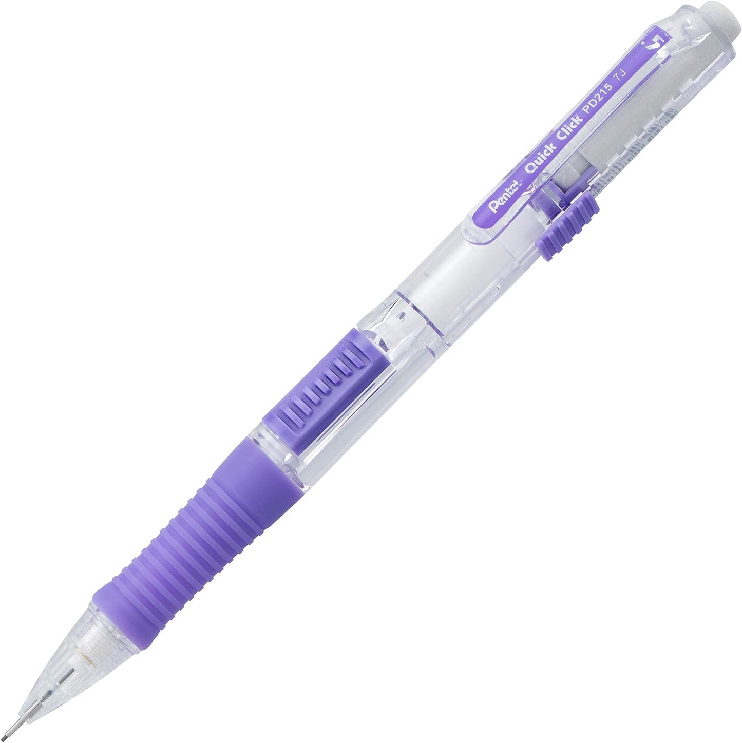 Pentel Quick Click Mechanical Pencil, (0.7mm), Medium, Black Barrel, Box of 12 Pencils (PD217A)
